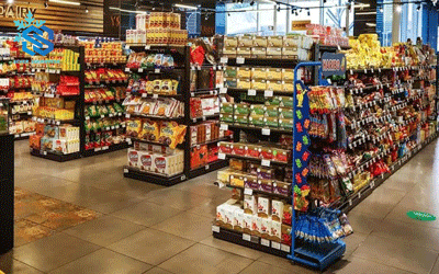 چیدمان فروشگاه مواد غذایی